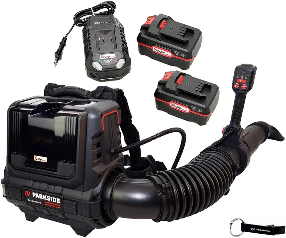 Parkside PPRLBA 40, HEADNMORE Performance Sac à dos 40 V avec batterie 2 x 4 Ah et porte-clés
