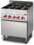 Four, Gastro M, Piano de Cuisson à Gaz 4 Brûleurs 17.2 kw