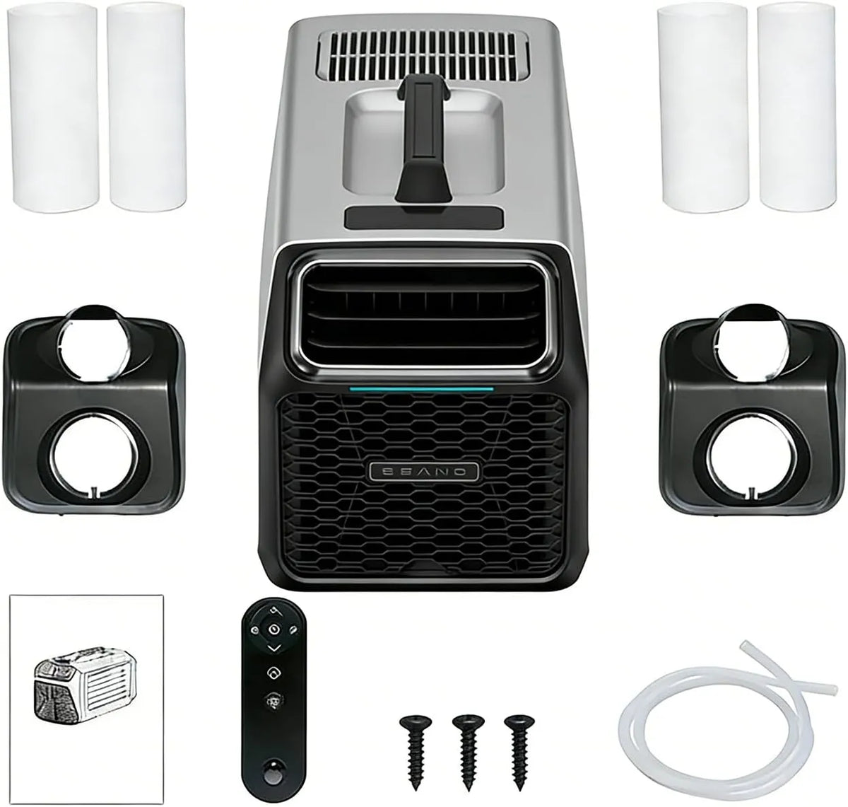 Climatiseur 110-220V, cabine 5-8 m² Gray, portable camping 5000 BTU, pour camping-car avec vrai compresseur, DC pour van, camion