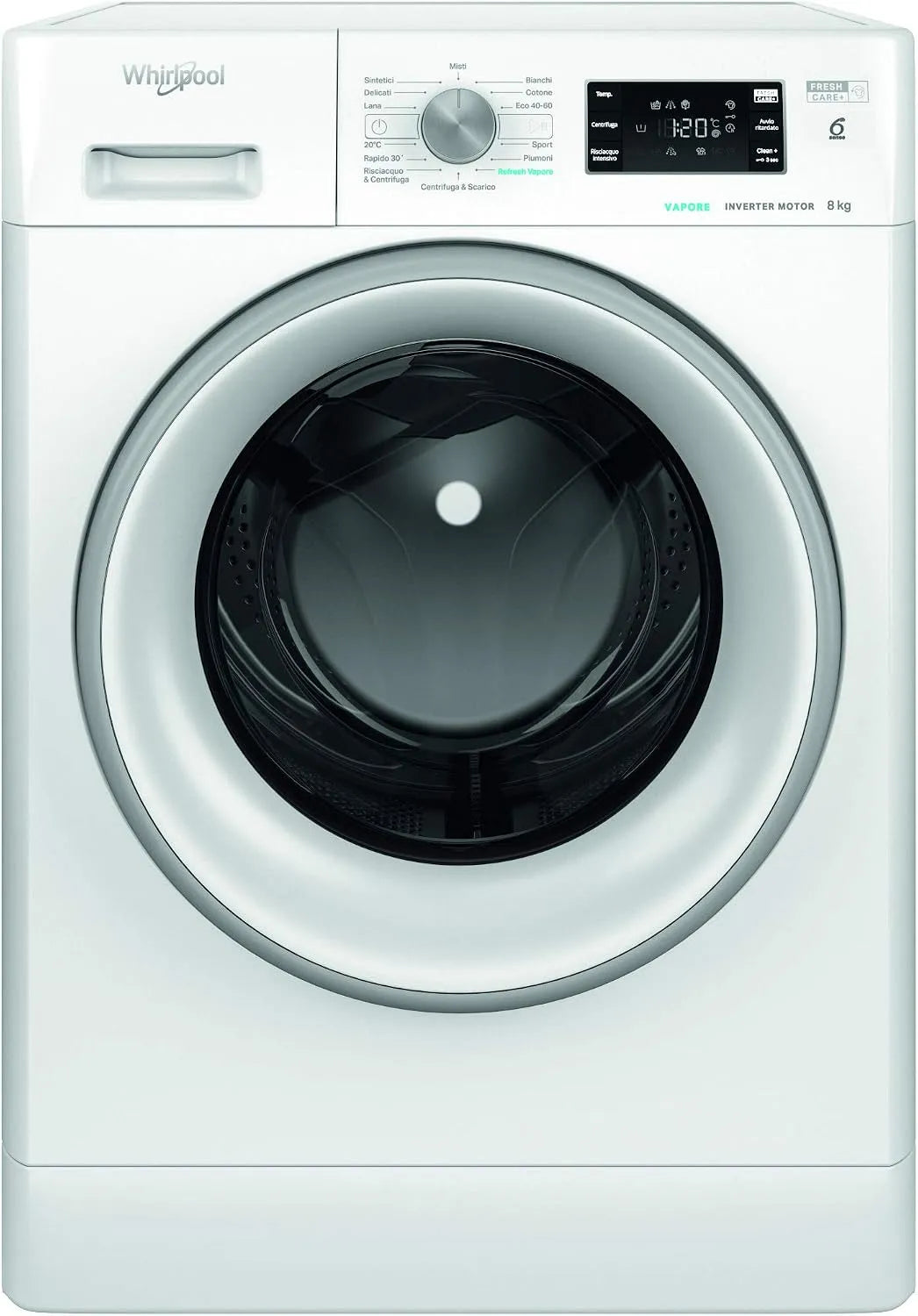 Whirlpool 1400, Lavatrice 8kg Inverter 6?se. Vapore A Giri Ffb 846 Sv It