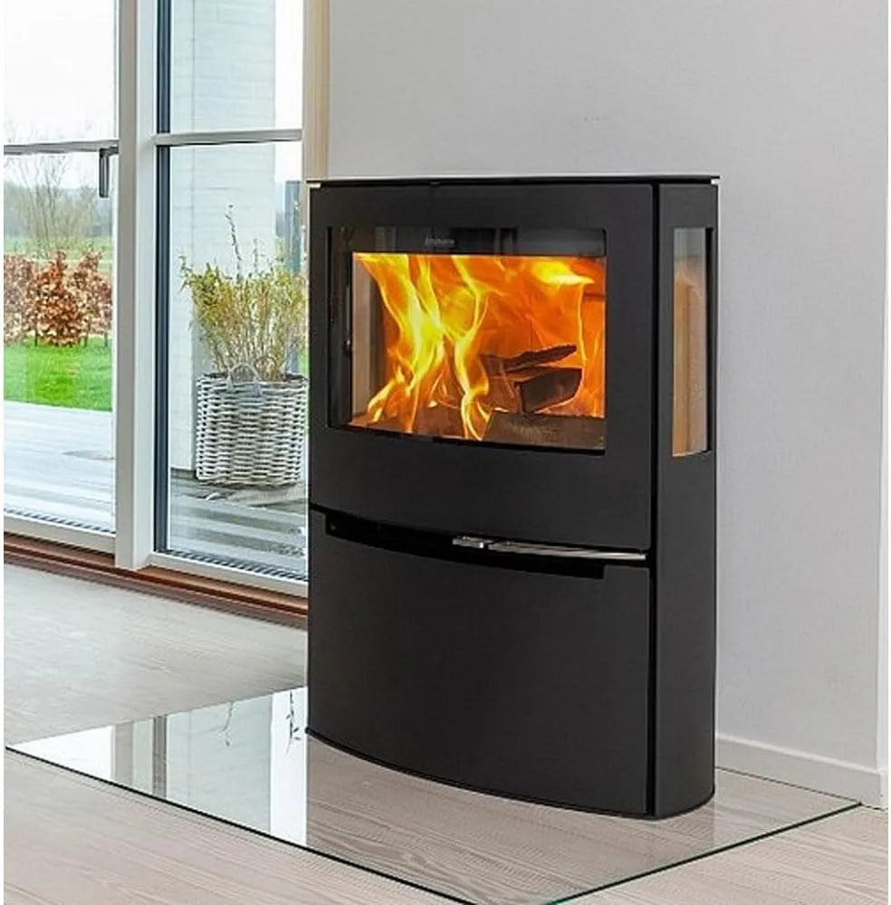 Bois ADURO 21 50240 Poele a, puissance 6,5 KW, finition noire