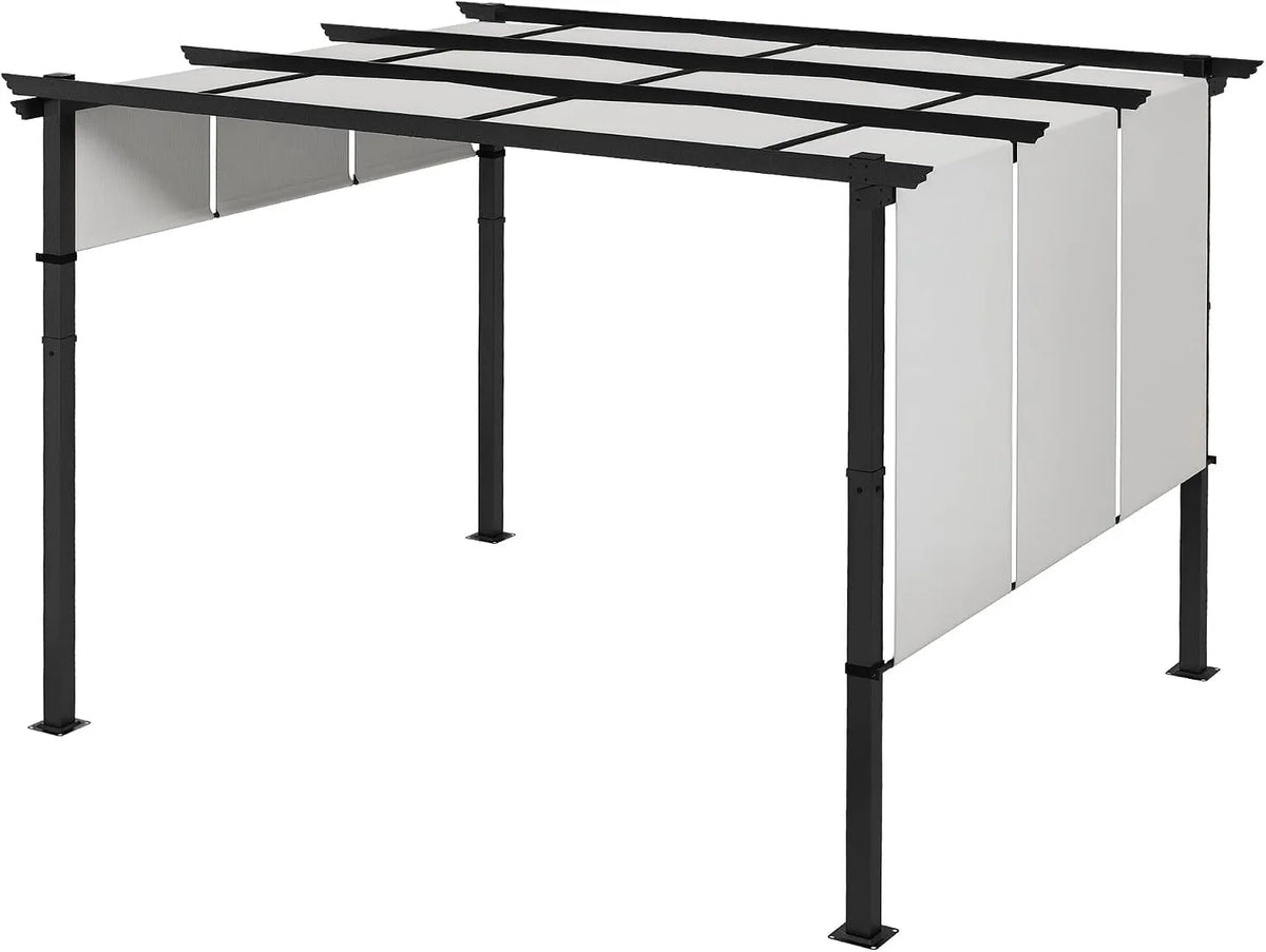 Pergola avec 3 Toiles coulissantes Outsunny, dimensions 3,5 x 3 x 2,35 m