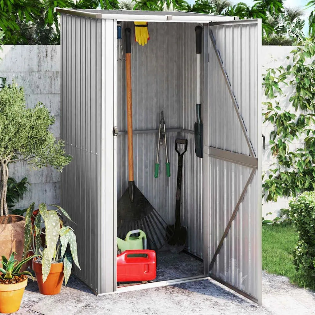 Abri de jardin 150900, finition grise 118,5x97x209,5 cm Acier galvanisé Pelouses & Jardins finition grise