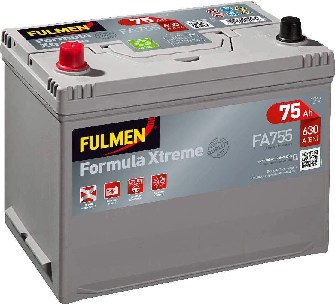 Modèle 75Ah 75Ah 75Ah/630A FA755 Batterie Fulmen, Formula Xtreme 75Ah