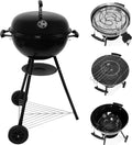 Barbecue, GREGMAN Roast 60 Électrique & Charbon 5 kW, Gril Hybride Extérieur avec Couvercle, Thermostat, Ventilation, Moins de Fumé