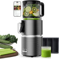 Extracteur de jus Anybear Centrifugeuse, à Froid avec goulotte large de 124 mm, Matériau Tritan sans BPA, finition grise