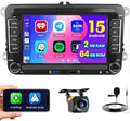 2+64GB, GPS, Android Auto, FM RDS, DSP, Hikity Android 15 Autoradio Wireless Carplay pour VW Golf 5 6 Polo Passat Jetta Caddy