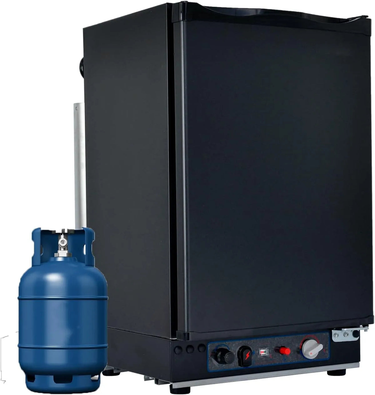 Gaz Frigo Trimixte, Mobile-home, pour Maison, Caravane, finition noire, tension 12V 220V Gaz, Frigo Silencieux avec Porte Réversible, capacité 40L