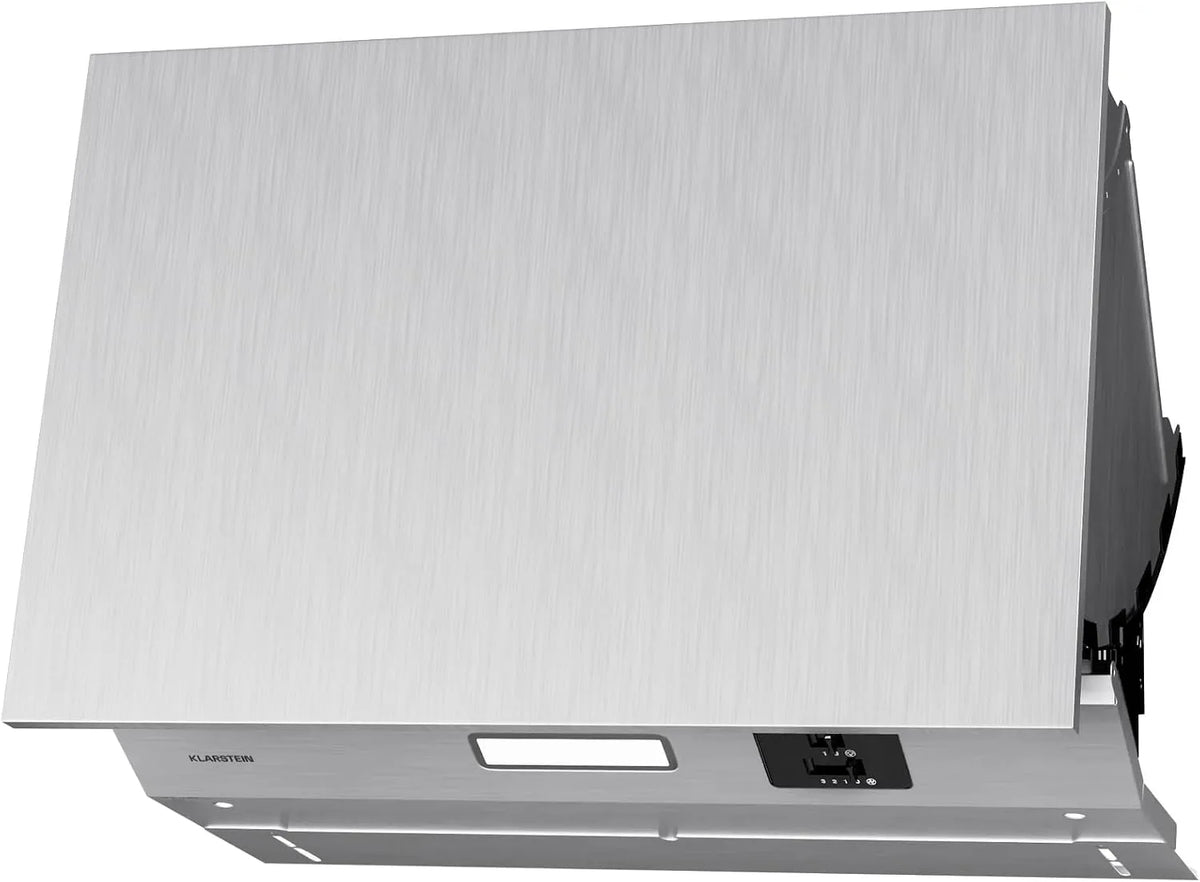 Klarstein hotte aspirante, Débit 402 m³/h, Swift Square, Double Moteur AC, Commande Tactile, Éclairage LED 2W, Classe Énergétique C