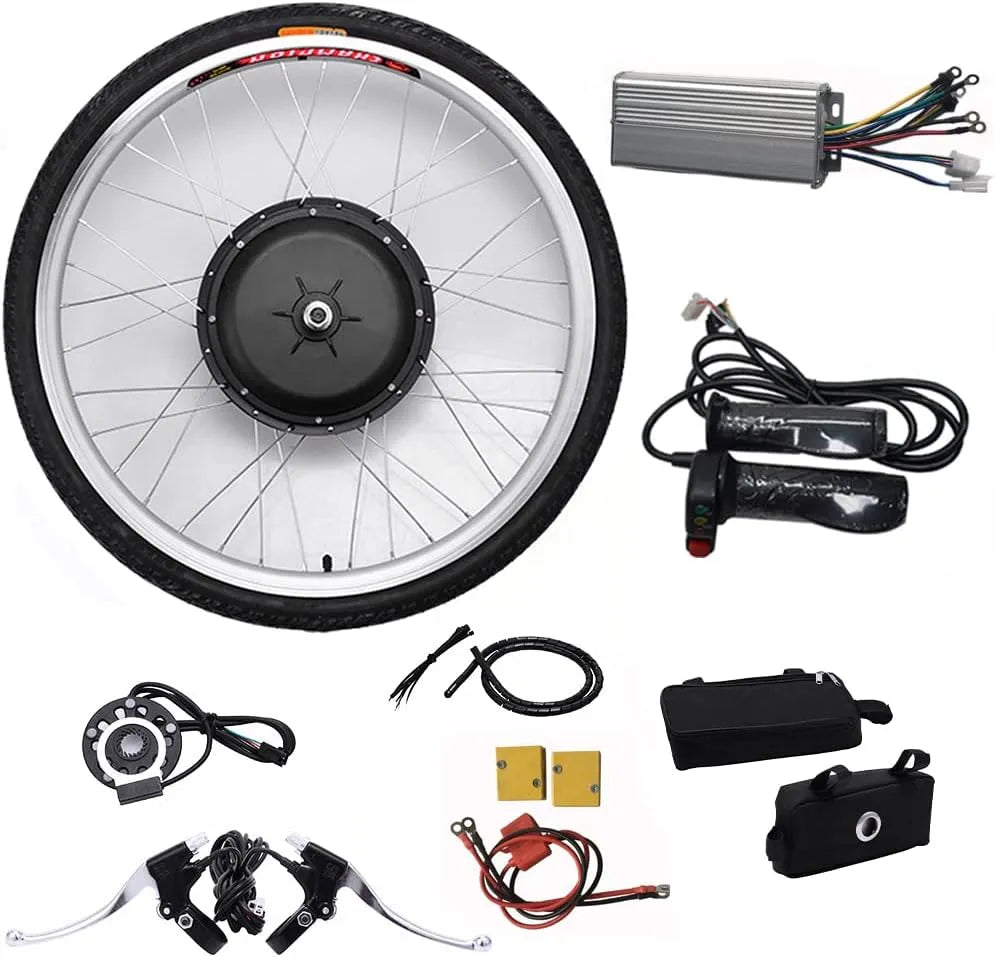 Vélo électrique W/36, tension 48 V, levier d'accélérateur rotatif PAS avec 5 étoiles, avec écran LCD, Kit de conversion de 26', puissance 1000 W