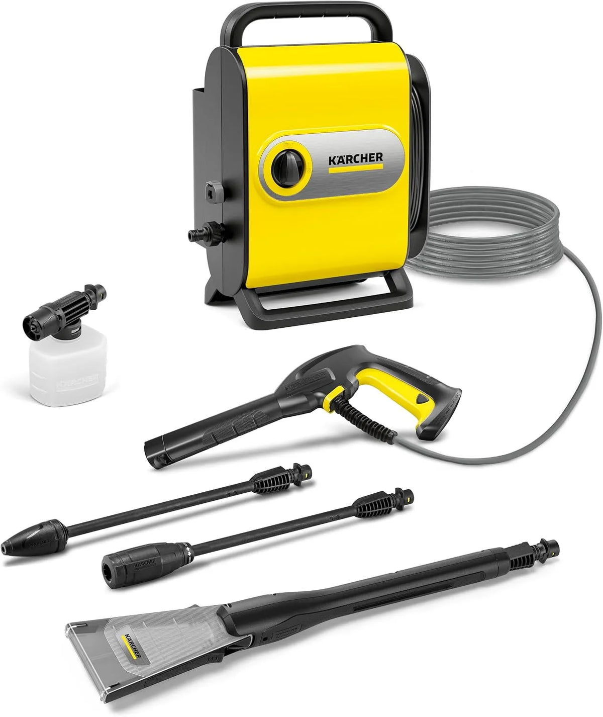 Kärcher nettoyeur haute pression, Pression Max. 130 Bar, débit Max. 420 l/h, K Silent eco!Booster, extrêmement Silencieux, Jaune