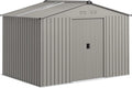 Abri de jardin Outsunny, en Acier galvanisé XXL 5,4 m² avec kit de Fondation 277x195x192cm, cabane de Jardin Toit en Fibre de Verre
