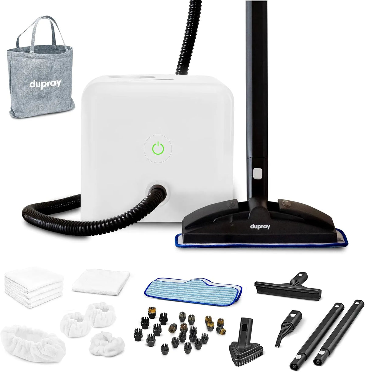 Dupray Neat avec kit de 40 accessoires Nettoyeur vapeur, joints et plus, Neat incluant le Pack de Nettoyage vapeur Pro, voiture, carrelage