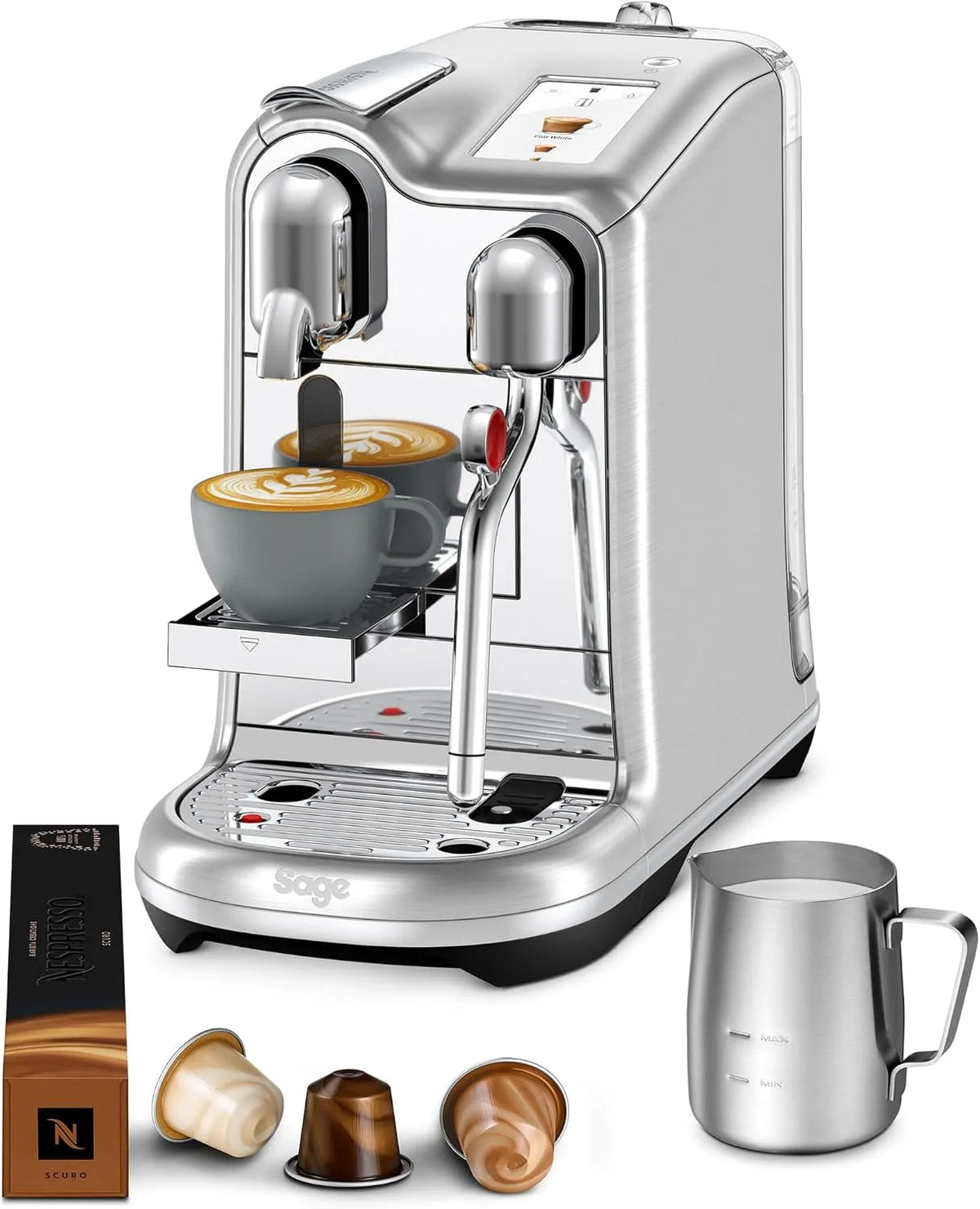 Nespresso Sage machine à café SNE900BSS, Creatista Pro, par acier inoxydable, Appliances