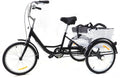 Pour adulte de 20' Tricycle pliable, 3 roues, modèle pliable, pistes cyclables et différentes routes, finition noire, vitesse unique, pour villes