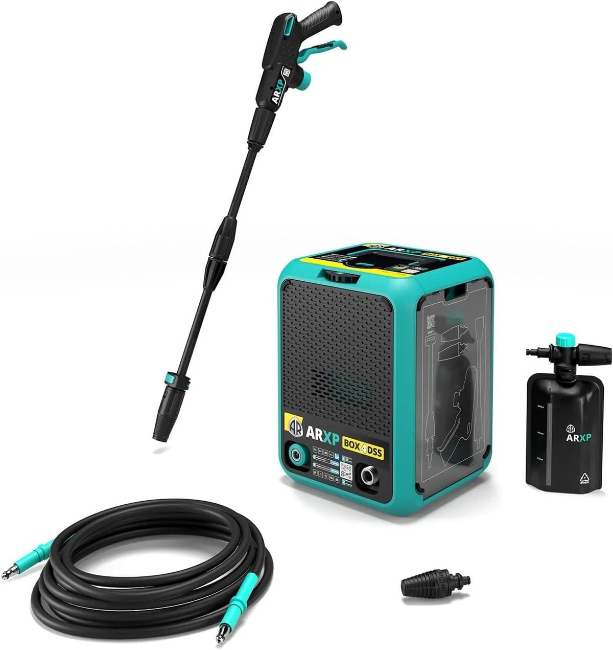 Nettoyeur haute pression BOX4 180DSS, 500 l/h, puissance 2500 W, 180 Bar, finition noire, Compact