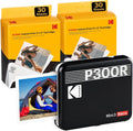 Imprimante 4PASS, Kodak Mini 3 Retro Photo Portable, dimensions 7,6x7,6cm, Paquet avec 68 Feuilles, finition noire