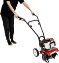 Motoculteur, Moteur 2 temps 30 cm Largeur de travail 3-12 cm Profondeur 4 lames en acier au manganèse, motobineuse à essence 1,9 kW 52 cc