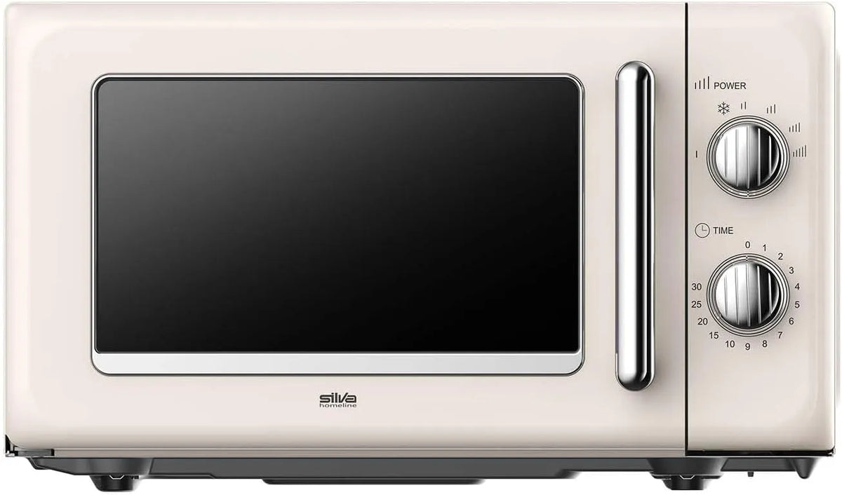 Four à micro-ondes MW-R 25.3 Silva Schneider, puissance 700 W, minuterie, signal d'extrémité, rétro 20 L, 6 niveaux, boutons et poignée chromés