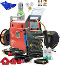 Poste à souder, Avec casque, Ideal ExpertMIG 220 PFC XXL, gaz 8 l, Inverter 5 en 1 200 A pour aluminium, acier, Double impulsions MIG MAG & WIG