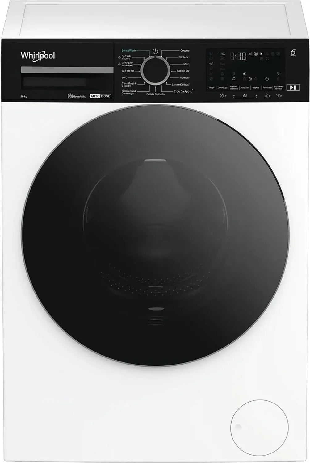 Whirlpool WPM 07W ADS IT LAVATRICE, 580 mm, poids 10 kg, classe énergétique A, Charge avant