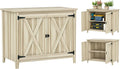 Armoire de jardin Outsunny, dimensions 110 x 60 x 88,5 cm, Armoire à Outils, en Bois, Effet Bois Naturel