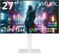 Modèle Ecran Gaming Pouces 144Hz 2K 2560x1440, Fast IPS QHD 27 1ms HDR10 Z-Edge AGEX, 350 CD, m², DP & HDMI, Inclinable, Moniteur finition blanche LED