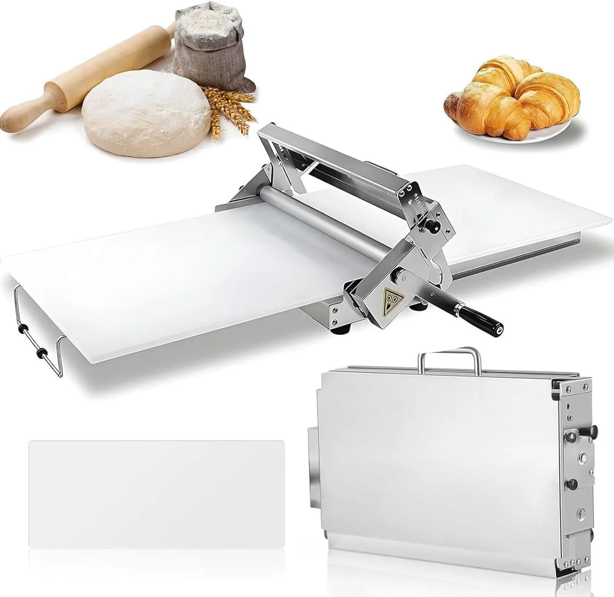 Modèle pâte pliable Type300 Laminoir à, idéal pour la pâtisserie domestique et professionnelle, les pâtes et les croissants., la pizza