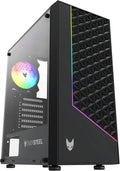 Ventilateur, 2 filtres à poussière, USB 3.0, finition noire, Micro ATX et ITX, verre latéral trempé, A-RGB 120mm, Oversteel, façade en mesh