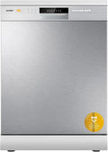 Comfee lave-vaisselle CDWPF1201PS, 49 dB, ' Pose Libre, départ différé, Acier Inoxydable, largeur 60 cm, 12 couverts, fonction demi-charge