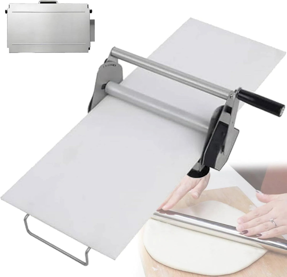 Table, capacité 1 Laminoir pour Pizzas, Rouleau à Pâte Manuel à épaisseur Réglable, Pâtisseries Et Fondants, Machine à Laminer La Pâte Pliable