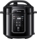 Midea Autocuiseur Électrique Rapide 9-en-1, 12 Programmes Prédéfinis, capacité 6L, Pot Antiadhésif, Cuiseur de Riz, Sauté, finition noire, Yaourtière