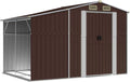 Abri de jardin vidaXL, Marron 277x192,5x179 cm Acier galvanisé