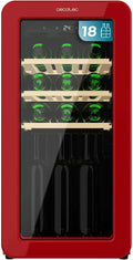 Cecotec cave à vin, compresseur, 5-20 ºC, No Frost, LED, rouge, Cave a Vin 18 Bouteilles Bolero GrandSommelier Origin 18 Hit Red. rétro