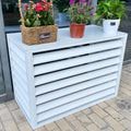 Climatiseur Cache, finition blanche,100x50x70cm, en Aluminium Confidentialité et Décoratif pour Couverture de Extérieur à Boîtier Autoportant