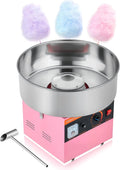 Vevor Machine à Barbe à Papa Électrique 1000 W, pour Faire des Bonbons, Maison, Fêtes et Anniversaires, Rose