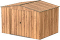 Abri de jardin, Duramax TOP Shed 10 x 8, 7.28 m², fabriqué en acier galvanisé, Grain de bois, en métal, structure de toit renforcé