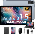 36GB RAM+256GB BT5, 5G WiFi, TÜV, Face ID, GPS, finition grise, Android 15 Tablet 11 Pouces Tablette tactiles Con 4G LTE, Gemini AI ROM,9580mAh, GMS