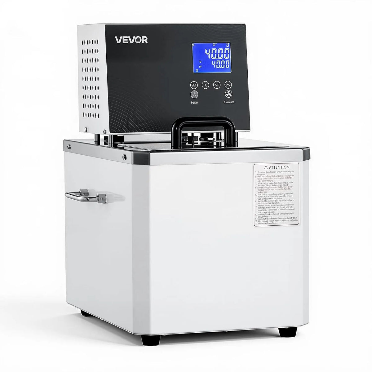Vevor Bain d'huile de laboratoire à haute température, jusqu'à 300 ℃, haute précision de 0,1 ℃, double circulation interne, 672 ℉