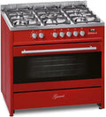 Gril, Centre de cuisson électrique à gaz 90 cm, capacité 121L, 5 brûleurs haute qualité, Air chaud, Gaz propane, GCH E 911 R, puissance 4 kw WOK