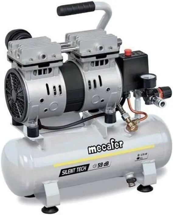 Compresseur 425513 75HP/8 Mecafer, Silencieux 59 dB 6L, 8 bar, 0,75HP