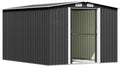 Abri de jardin, garage pour tondeuse à gazon, en métal, Grand avec toit à pignon, anthracite, dimensions 247 x 301 x 178 cm, 13,2 m³