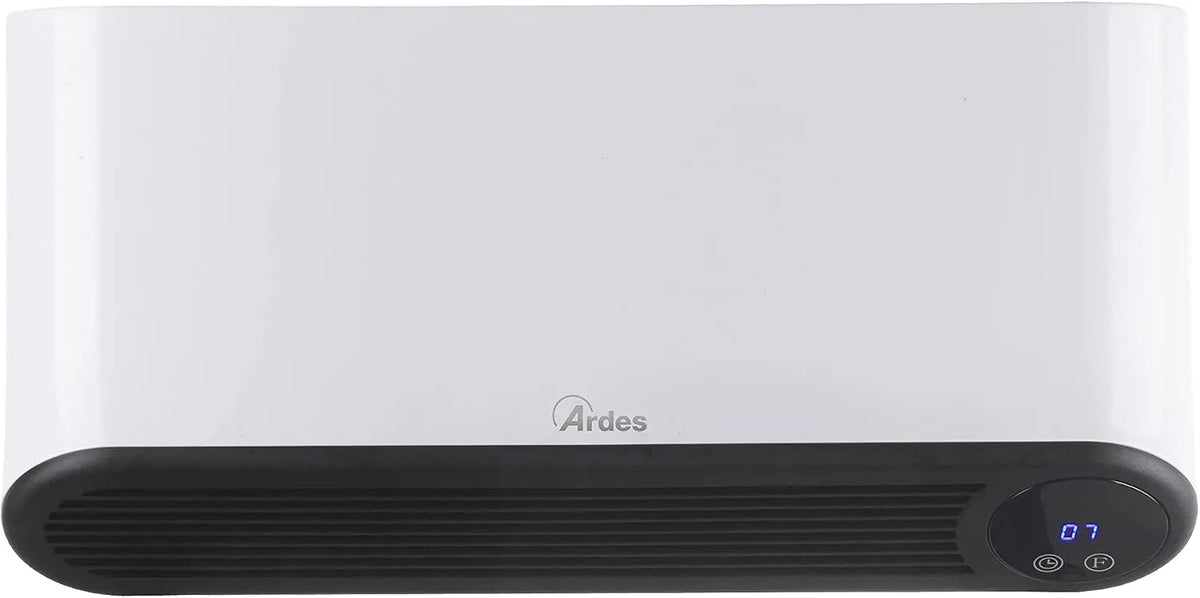 Modèle AR4W05P 12h ARDES, panneau Smart en céramique + Magic Display numérique à LED, Ventilo-convecteur de salle de bains programmable