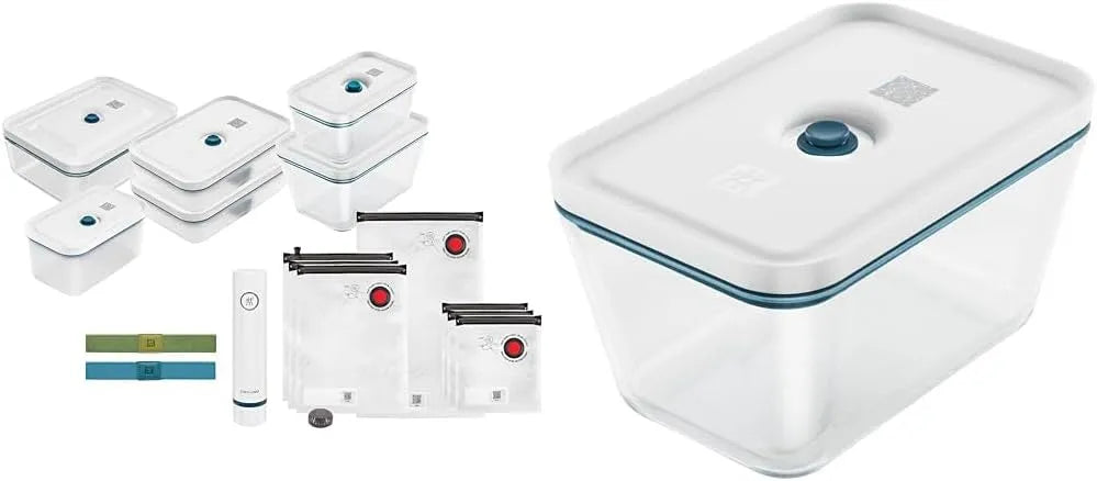 De démarrage de Mise sous Vide Fresh & Save ZWILLING Kit, 16 unités, en Verre, La Mer & Boîte Sous-Vide