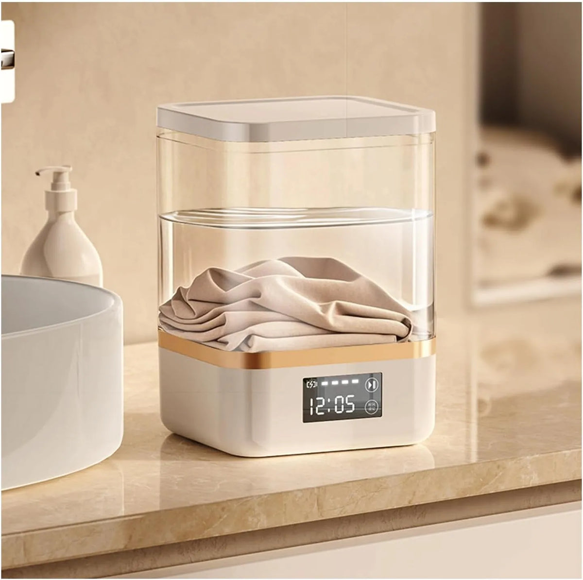 Lave-linge, portable entièrement automatique avec et sèche-linge intégrés, écran LCD intelligent, idéal pour les appartements, les dortoirs