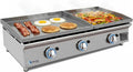 MBH, avec structure en inox pour cuisine professionnelle de bar et restaurant., Plancha professionnelle à gaz LUX WORLDMAI de 60+40 cm en acier laminé