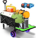 Pliable Tout -Terrain Chariot Électrique, poids 50kg, Motorisation 4000mAh, capacité 160L, Chariot de Plage Pliable avec Hayon, Camping