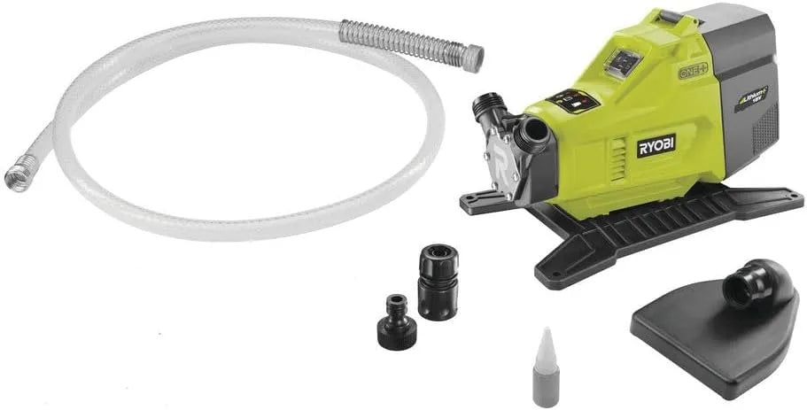 Ryobi pompe R18TP-0, 1500L/h, Débit 1500L, capacité 1500L, Batterie Non Incluse, 1 tuyau ø12 mm de 2m, de transfert Sans Fil 18V ONE+
