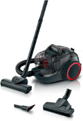 Bosch aspirateur BGC21POW1, Série 4, sans Sac, Filtre HEPA13 Lavable, ProPower, Brosse Turbo Incluse, Technologie Power AirCycle, finition noire