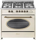Cuisinière à gaz, capacité 121 L, 5 brûleurs de, gaz naturel, avec adaptateur WOK, GCH E 914 Cr R électrique rétro 90 cm, 8 fonctions, gaz propane
